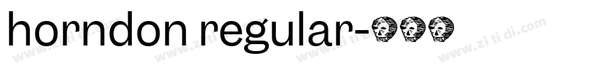 horndon regular字体转换